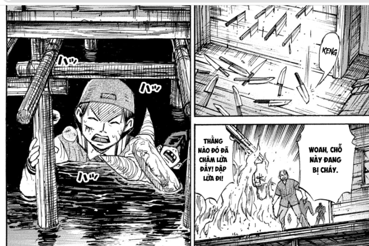 ネタバレ＆読む：彼岸島48日後…（Higanjima - 48 Nichigo）第457話、危険な村の状況