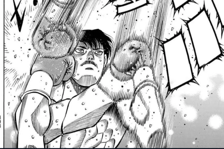 漫画『はじめの一歩 - HAJIME NO IPPO』1513話RAW版、リング内の状況が緊迫している